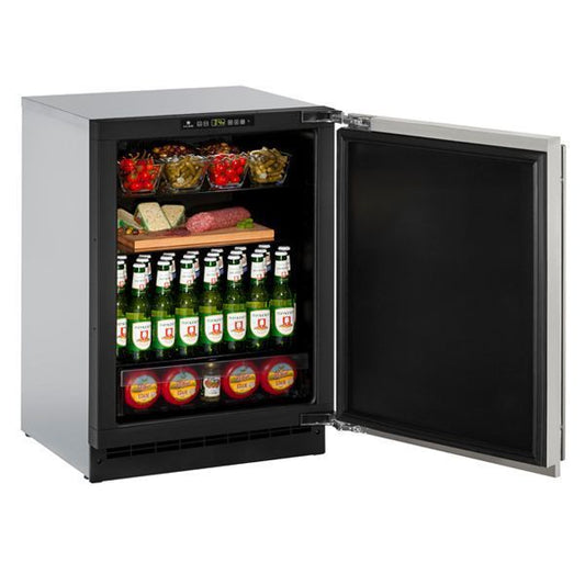 U-Line U2224RS00B 2224R 24" Refrigerator With Stainless Solid Finish And Field Reversible Door Swing (115 V/60 Hz Volts /60 Hz Hz)