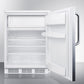 Summit CT66LWBISSTB Built-In Undercounter Refrigerator-Freezer For General Purpose Use, With Lock, Dual Evaporator Cooling, Cycle Defrost, Ss Door, Tb Handle And White Cabinet