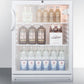 Summit SCR600GLBIADA Commercially Listed Ada Compliant Built-In Undercounter Beverage Center With White Cabinet, Glass Door, And Lock