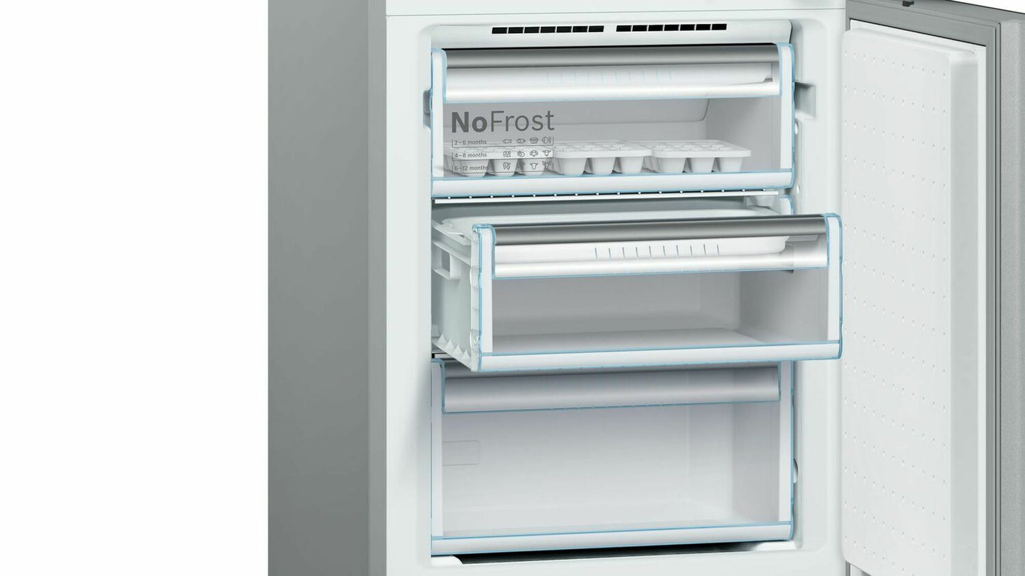 Bosch B10CB81NVB 800 Series Free-Standing Fridge-Freezer With Freezer At Bottom, Glass Door 23.5'' Black B10Cb81Nvb