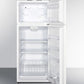 Summit BKRF1118W Frost-Free Break Room Refrigerator-Freezer In White With Nist Calibrated Alarm/Thermometers