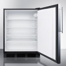 Summit AL752BBIFR Ada Compliant Built-In Undercounter All-Refrigerator For General Purpose Use, Auto Defrost W/Ss Door Frame For Panel Inserts And Black Cabinet