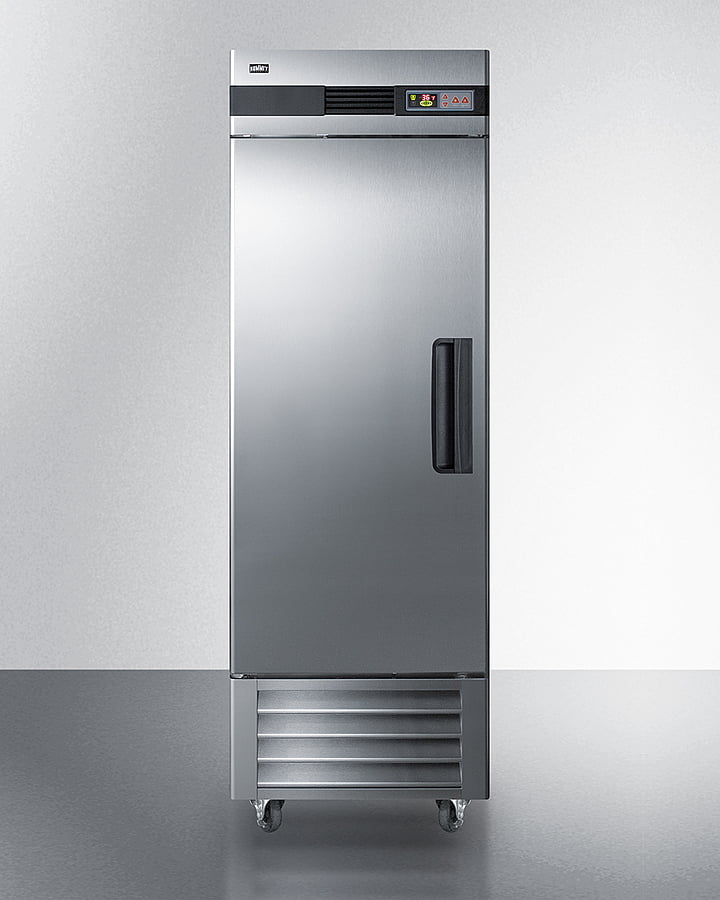 Summit SCRR232LH 23 Cu.Ft. Commercial Reach-In Refrigerator In Complete Stainless Steel With Left Hand Door Swing