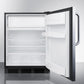 Summit CT66BCSSADA Built-In Undercounter Ada Compliant Refrigerator-Freezer For General Purpose Use, W/Dual Evaporator Cooling, Cycle Defrost, And Fully Wrapped Ss Exterior