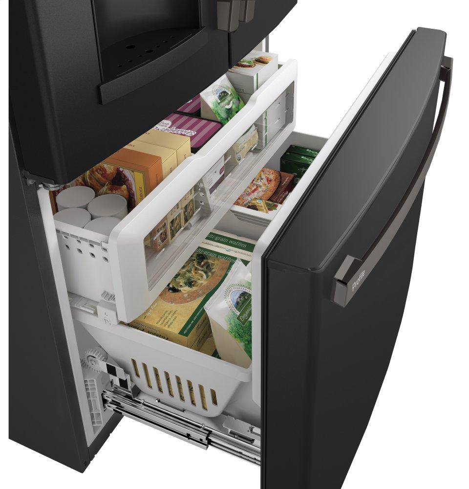 Ge Appliances PYE22KELDS Ge Profile™ Series Energy Star® 22.1 Cu. Ft. Counter-Depth French-Door Refrigerator With Hands-Free Autofill