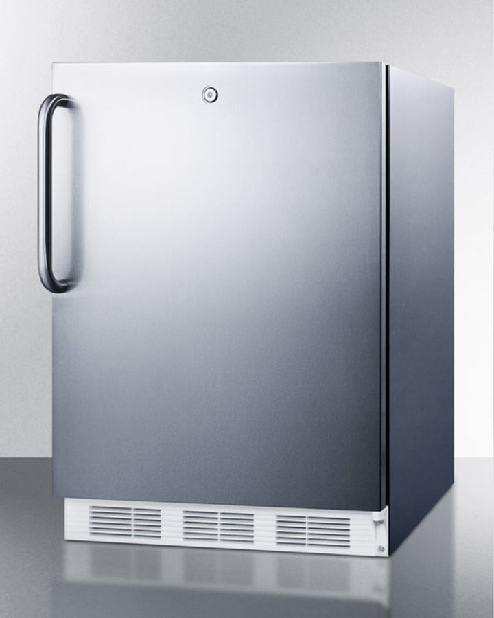 Summit VT65MLCSS Built-In Medical All-Freezer Capable Of -25 C Operation In Complete Stainless Steel With Front Lock; Built-In Or Freestanding Capable