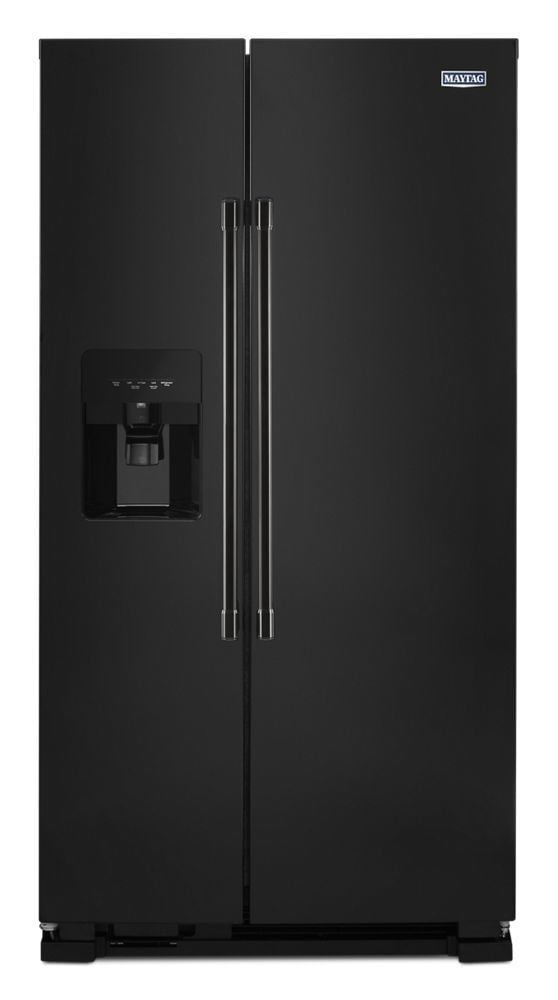 Maytag MSS25C4MGB 36-Inch Wide Side-By-Side Refrigerator With Exterior Ice And Water Dispenser - 25 Cu. Ft.