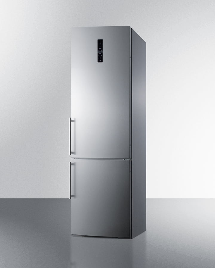 Summit FFBF181ESIM 24" Wide Bottom Freezer Refrigerator With Icemaker