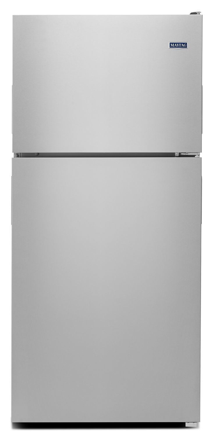 Maytag MRT118FFFM 30-Inch Wide Top Freezer Refrigerator With Powercold® Feature- 18 Cu. Ft. Monochromatic Stainless Steel