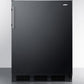 Summit FF63BBIADA Ada Compliant Built-In Undercounter All-Refrigerator For Residential Use, Auto Defrost With Deluxe Interior And Black Exterior Finish