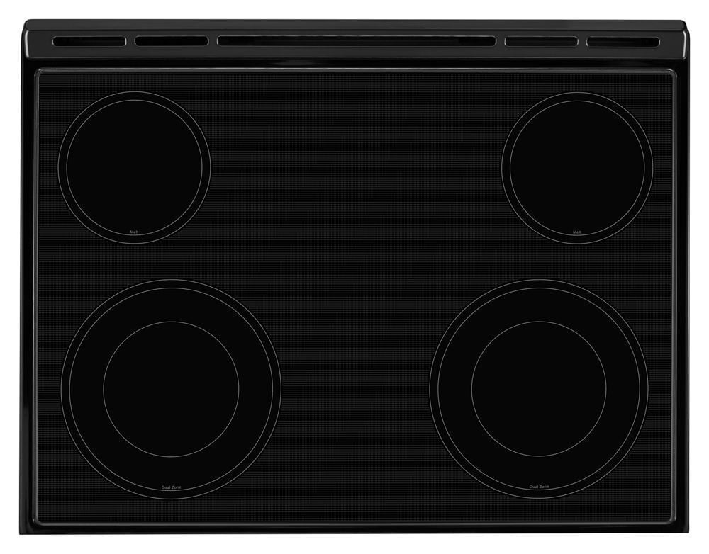 Whirlpool WEE510S0FS 4.8 Cu. Ft. Guided Electric Front Control Range With The Easy-Wipe Ceramic Glass Cooktop