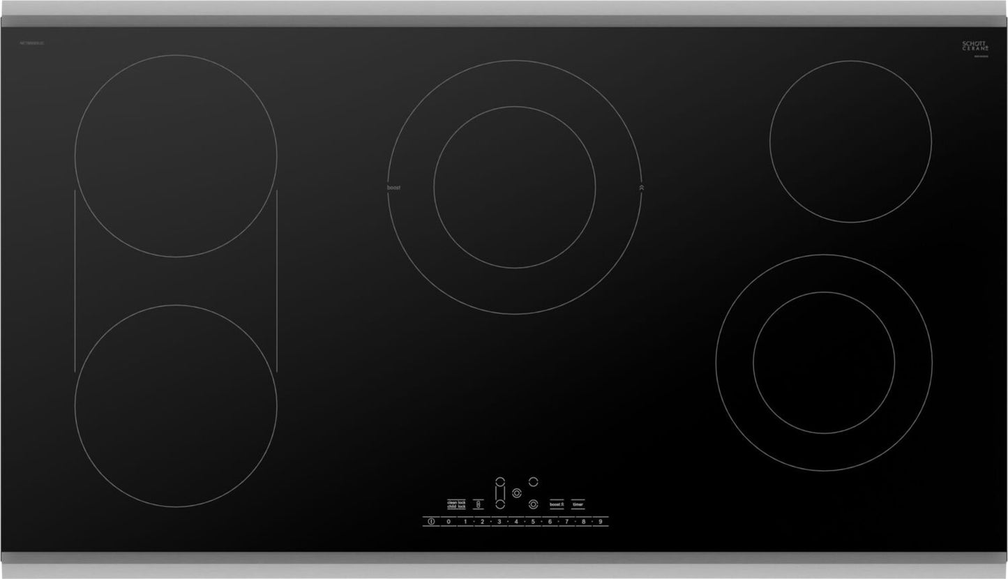 Bosch NET8669SUC 800 Series Electric Cooktop 36'' Black, Surface Mount With Frame Net8669Suc