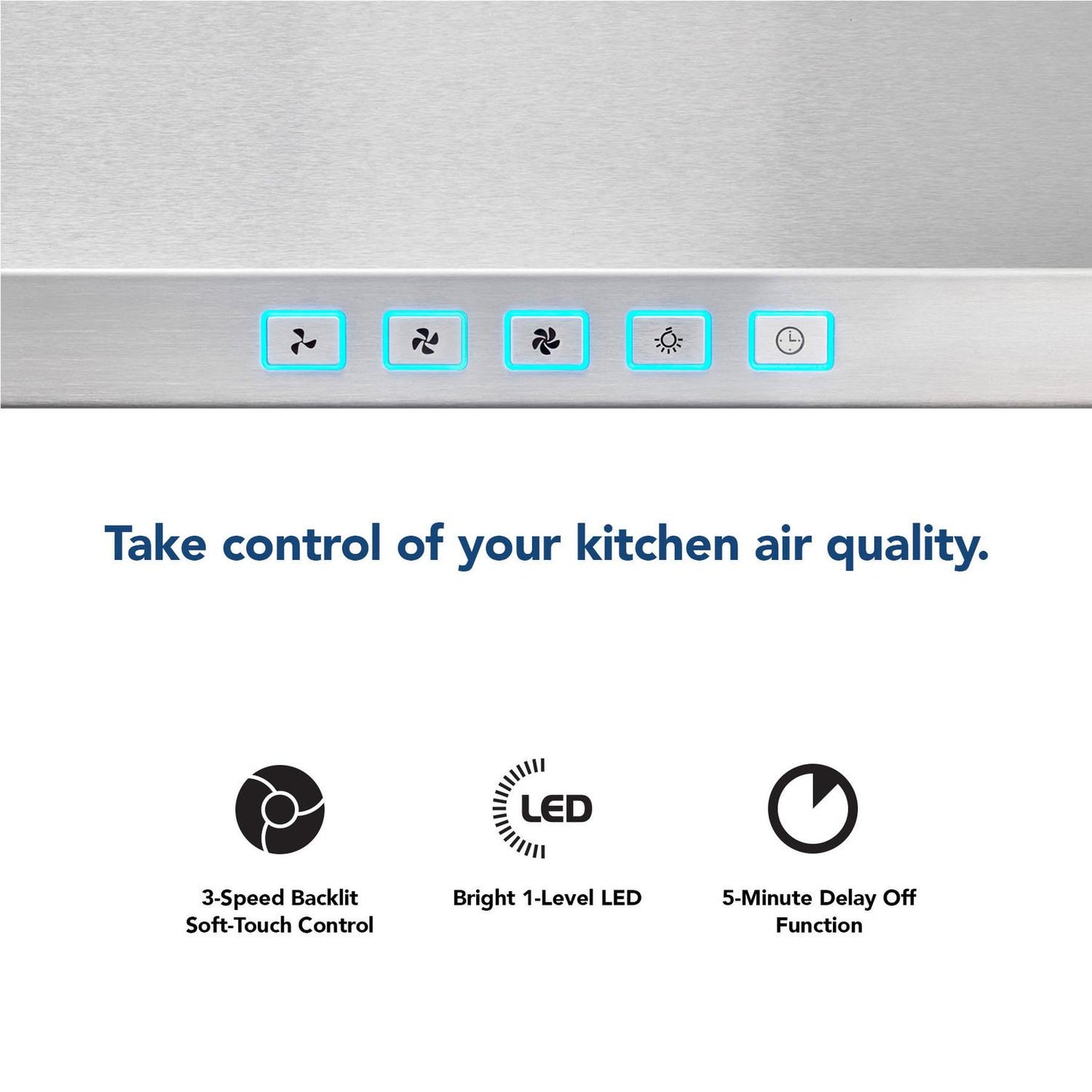 Broan BWP1304SS Broan® 30-Inch Convertible Wall-Mount Pyramidal Chimney Range Hood, 450 Max Cfm, Stainless Steel