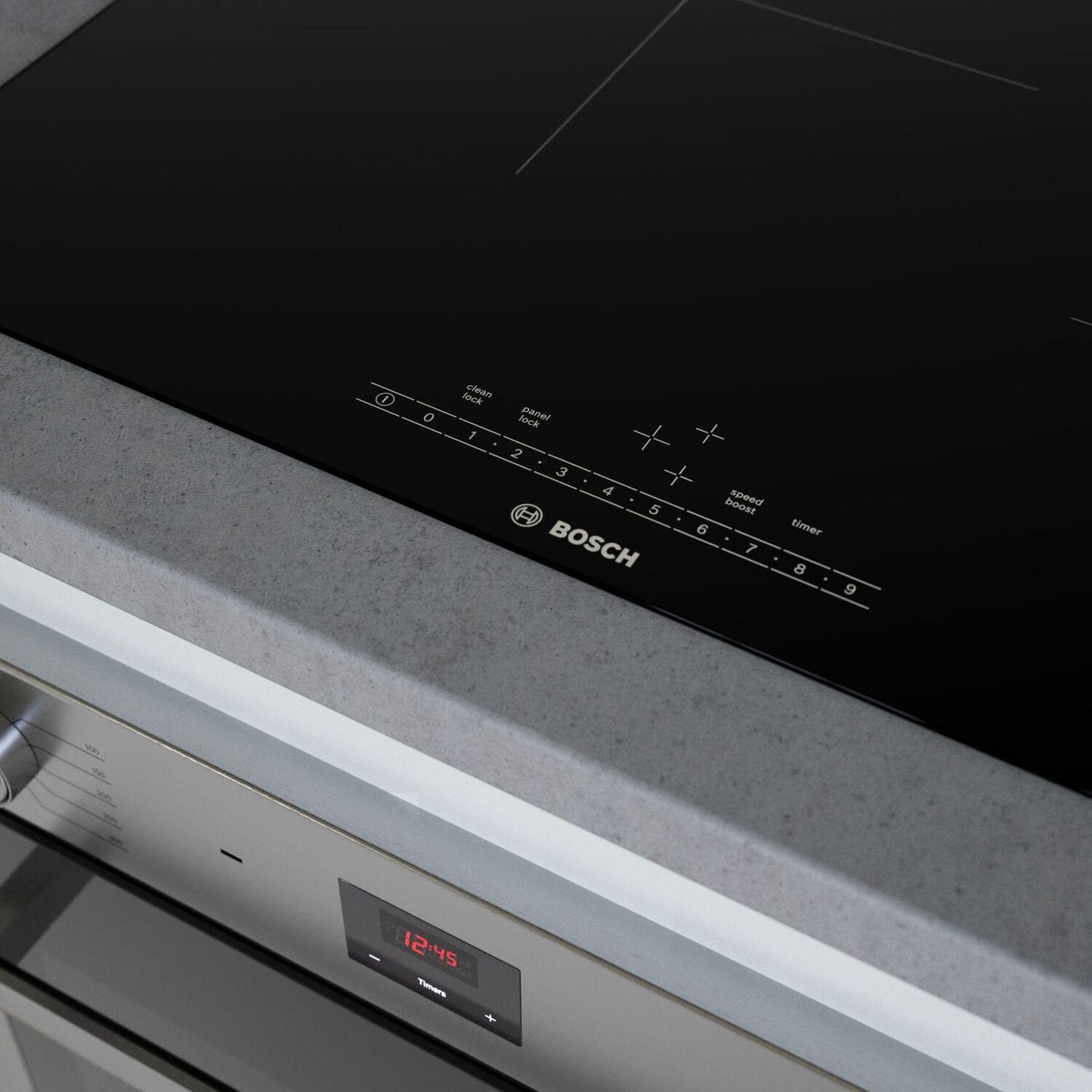 Bosch NIT5460UC 500 Series Induction Cooktop 24'' Black, Surface Mount Without Frame Nit5460Uc