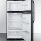 Summit BKRF21B 21 Cu.Ft. Break Room Refrigerator-Freezer In Black With Nist Calibrated Alarm/Thermometers