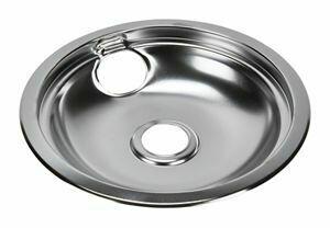 Amana W10196405RW Electric Range Round Burner Drip Bowl, Chrome - Gray