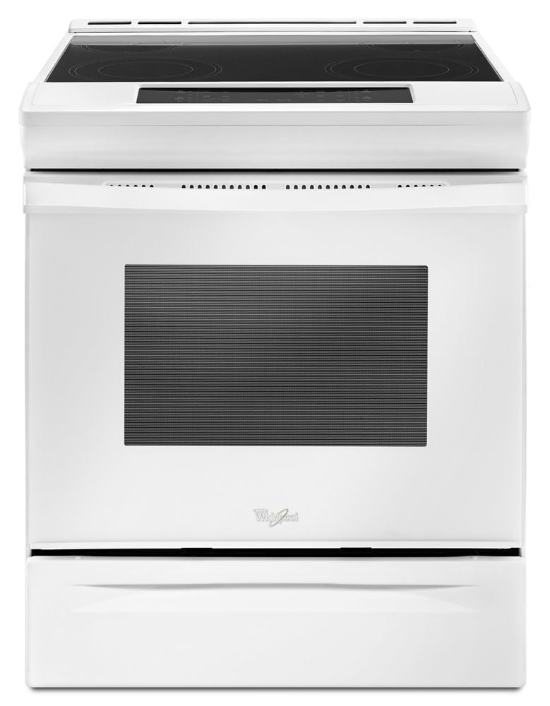 Whirlpool WEE510S0FW 4.8 Cu. Ft. Guided Electric Front Control Range With The Easy-Wipe Ceramic Glass Cooktop
