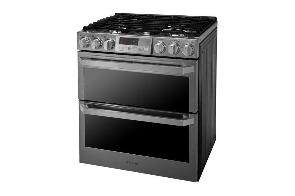 Lg LUTD4919SN Lg Signature 7.3 Cu.Ft. Smart Wi-Fi Enabled Dual Fuel Double Oven Range With Probake Convection®