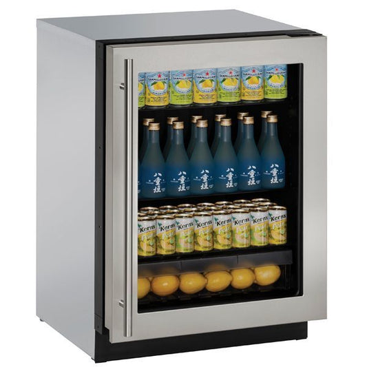 U-Line U3024RGLS00B 3024Rgl 24" Refrigerator With Stainless Frame Finish (115 V/60 Hz Volts /60 Hz Hz)