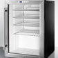 Summit SCR312L Commercially Approved Countertop Glass Door Refrigerator Designed For The Display And Refrigeration Of Beverages Or Sealed Food, With Black Cabinet, Front Lock, And Digital Thermostat; Replaces Scr310L