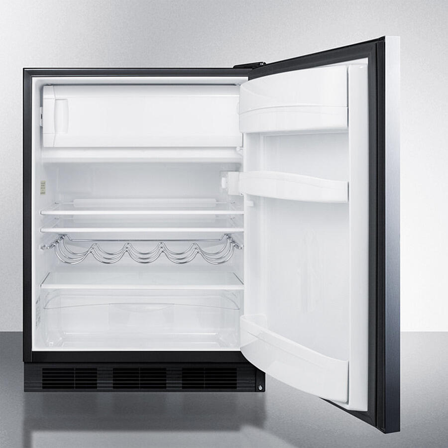Summit CT663BKBISSHH 24" Wide Built-In Refrigerator-Freezer