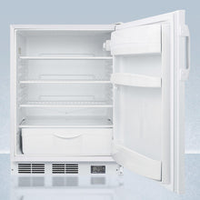 Summit FF6LWBI7NZADA Commercially Approved Ada Compliant Nutrition Center Series All-Refrigerator In White For Built-In Or Freestanding Use, With Front Lock And Digital Temperature Display