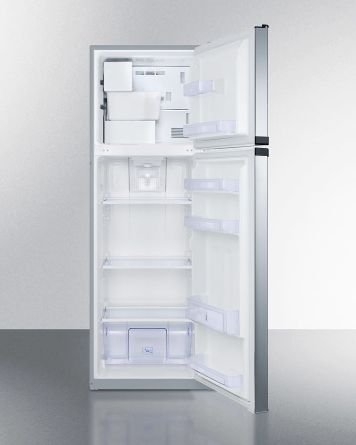 Summit FF948SSIM 22" Wide Top Mount Refrigerator-Freezer With Icemaker