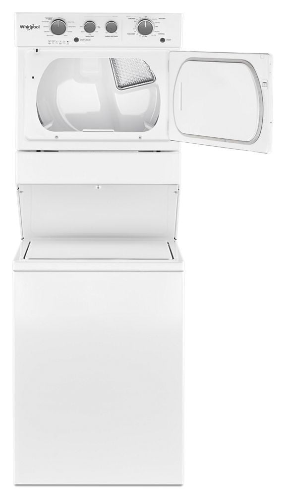 Whirlpool WET4027HW 3.5 Cu.Ft Electric Stacked Laundry Center 9 Wash Cycles And Autodry