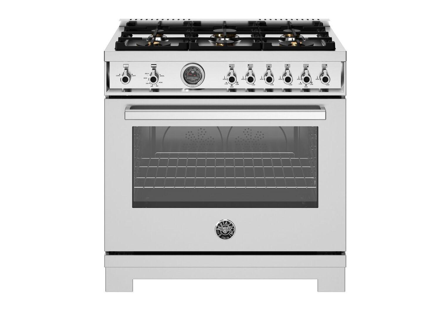 Bertazzoni PRO366BCFGMXTLP 36" Professional Range All Gas Ss