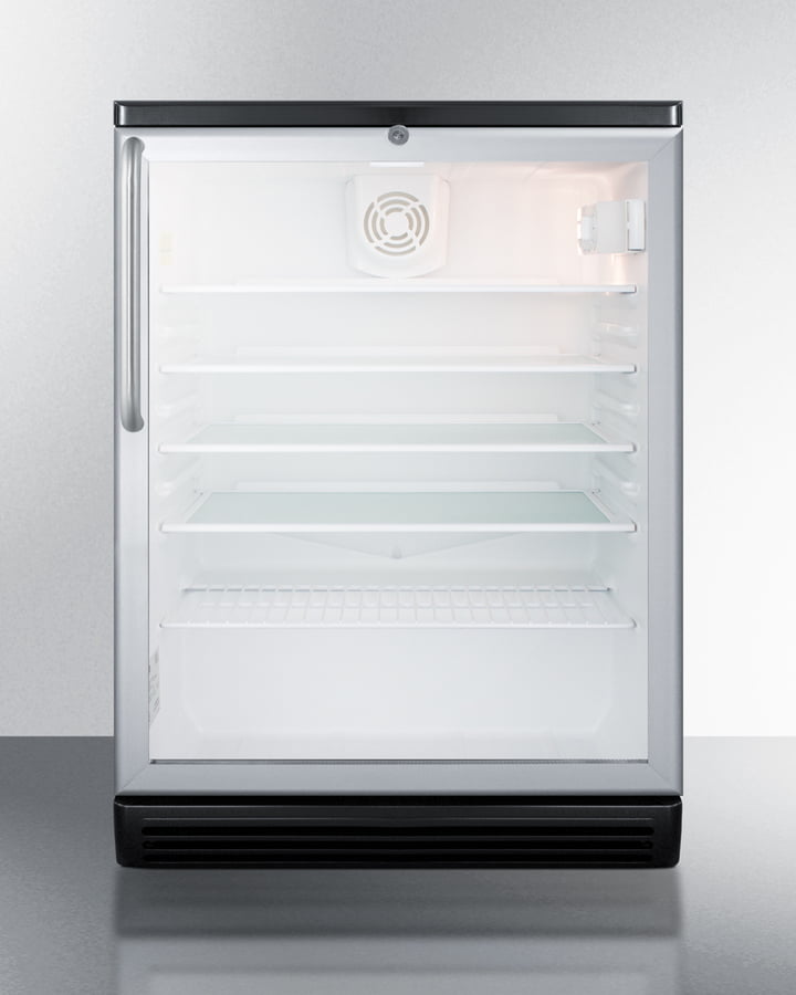 Summit SCR600BGLBITB Commercially Listed 5.5 Cu.Ft. Built-In Undercounter Beverage Center In A 24