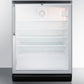 Summit SCR600BGLBITB Commercially Listed 5.5 Cu.Ft. Built-In Undercounter Beverage Center In A 24