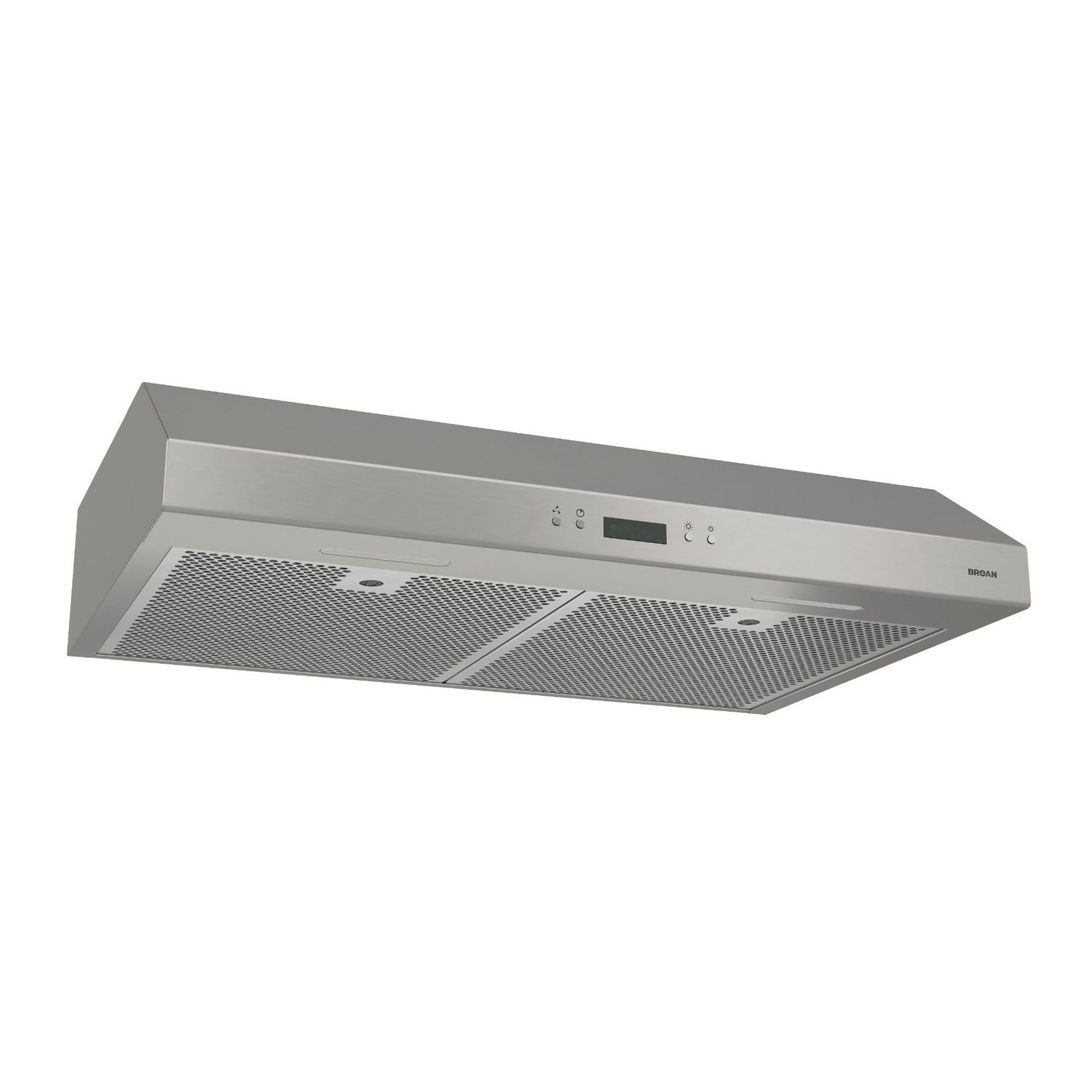 Broan BCDJ136SS Broan® Glacier 36-Inch Convertible Under-Cabinet Range Hood, 450 Max Blower Cfm, Stainless Steel