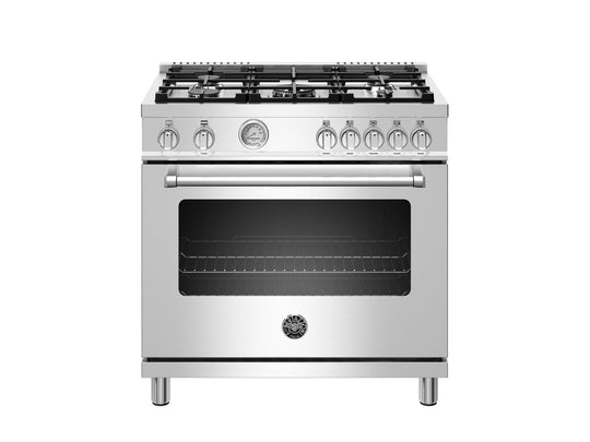 Bertazzoni MAST365GASXE 36 Inch All Gas Range, 5 Burners Stainless Steel