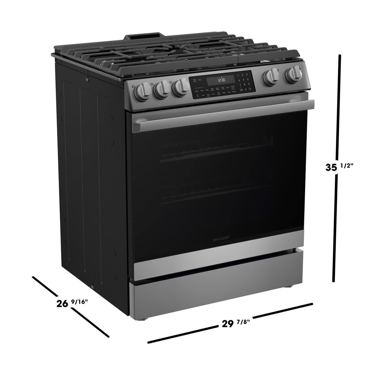 Sharp SSG3065JS 30 In. Gas Convection Slide-In Range With Air Fry