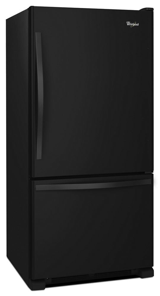 Whirlpool WRB322DMBB 33-Inches Wide Bottom-Freezer Refrigerator With Spillguard Glass Shelves - 22 Cu. Ft