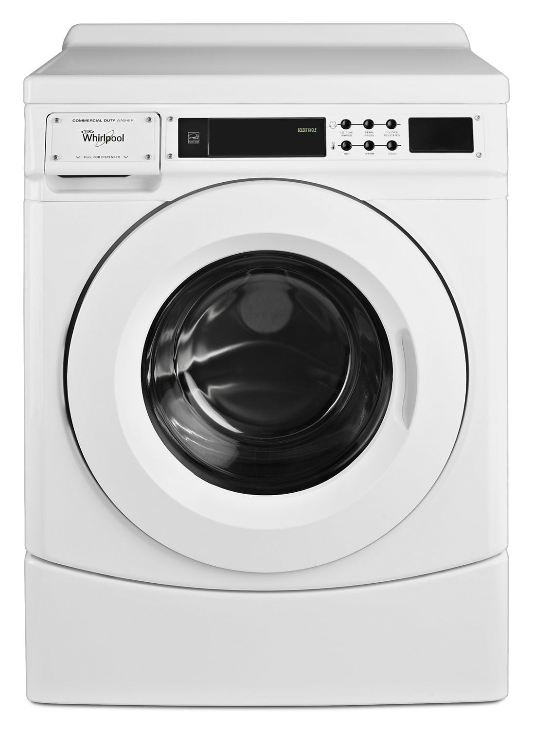 Whirlpool CHW9160GW 27" Commercial High-Efficiency Energy Star-Qualified Front-Load Washer, Non-Vend White