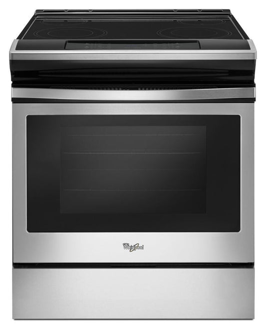 Whirlpool WEE510SAGS 4.8 Cu. Ft. Guided Electric Front Control Range With The Easy-Wipe Ceramic Glass Cooktop
