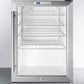 Summit SCR312LCSS Commercially Approved Countertop Beverage Cooler With Glass Door, Stainless Steel Cabinet, Front Lock, And Digital Thermostat; Replaces Scr310Lcss