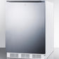 Summit FF7LWBISSHHADA Ada Compliant Built-In Undercounter All-Refrigerator For General Purpose Or Commercial Use, Auto Defrost W/Lock, Ss Door, Horizontal Handle, White Cabinet