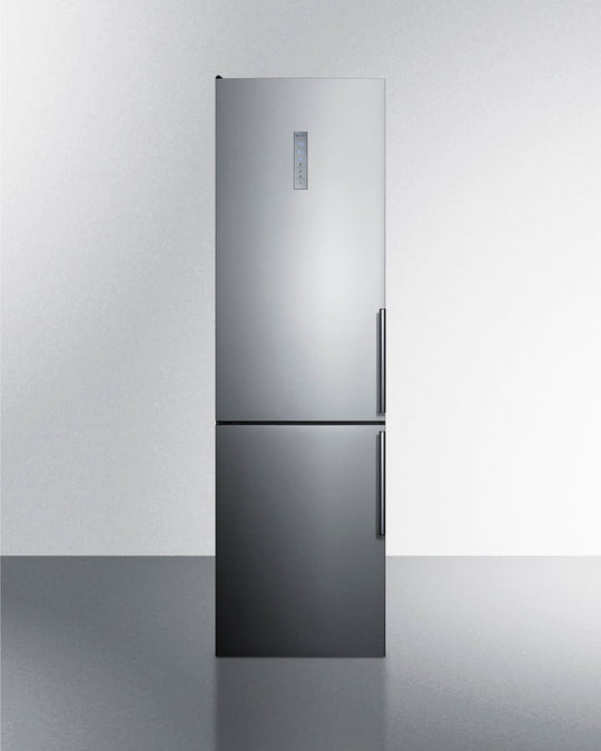 Summit FFBF192SSBIIMLHD 24" Wide Built-In Bottom Freezer Refrigerator With Icemaker