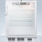 Summit SCR600GLBINZ Commercially Approved Nutrition Center Series Glass Door All-Refrigerator For Built-In Or Freestanding Use, With Front Lock And Digital Temperature Display
