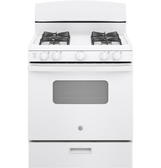 Ge Appliances JGBS10DEMWW Ge® 30" Free-Standing Front Control Gas Range