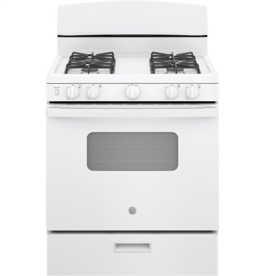 Ge Appliances JGBS10DEMWW Ge® 30" Free-Standing Front Control Gas Range
