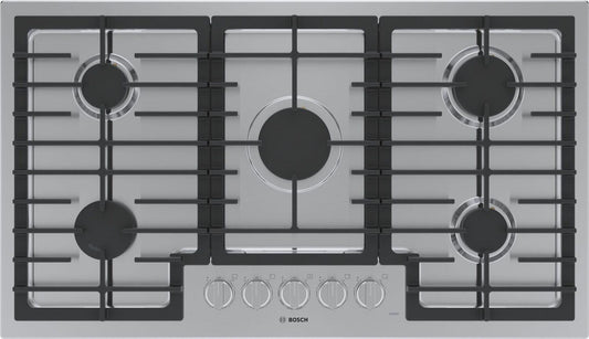 Bosch NGM5658UC 500 Series Gas Cooktop 36'' Stainless Steel Ngm5658Uc