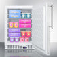 Summit SCFF52WFR Frost-Free Built-In Undercounter All-Freezer For Residential Or Commercial Use, With Stainless Steel Door Frame For Slide-In Panels And White Cabine