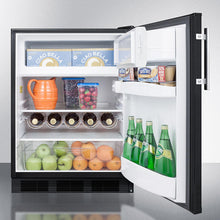 Summit CT663BKADA Ada Compliant Freestanding Refrigerator-Freezer For Residential Use, Cycle Defrost With Deluxe Interior And Black Finish