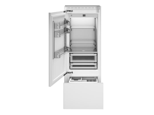 Bertazzoni REF30BMBIPLT 30" Built-In Bottom Mount - Panel Ready - Left Swing Door