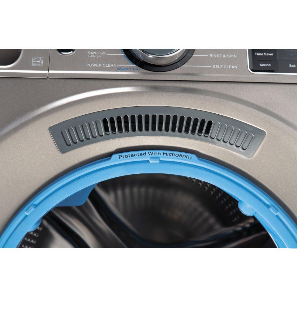 Ge Appliances GFW650SPNSN Ge® 4.8 Cu. Ft. Capacity Smart Front Load Energy Star® Steam Washer With Smartdispense&#8482; Ultrafresh Vent System With Odorblock&#8482; And Sanitize + Allergen