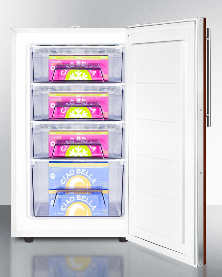 Summit FS407LBI7IF Commercially Listed 20" Wide Built-In Undercounter All-Freezer, -20 C Capable With A Lock And Integrated Door Frame For Full Overlay Panels
