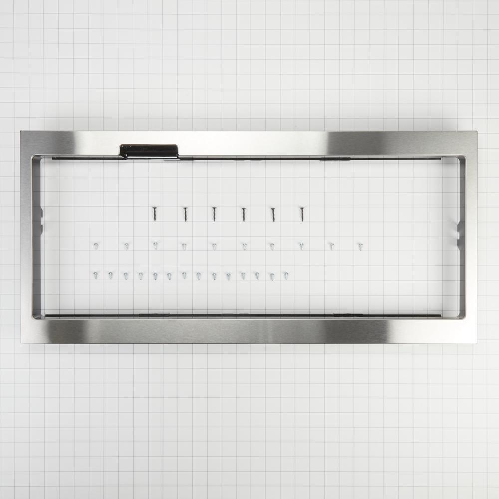 Amana W11451314 Built-In Low Profile Microwave Slim Trim Kit With Pocket Handle, Stainless Steel